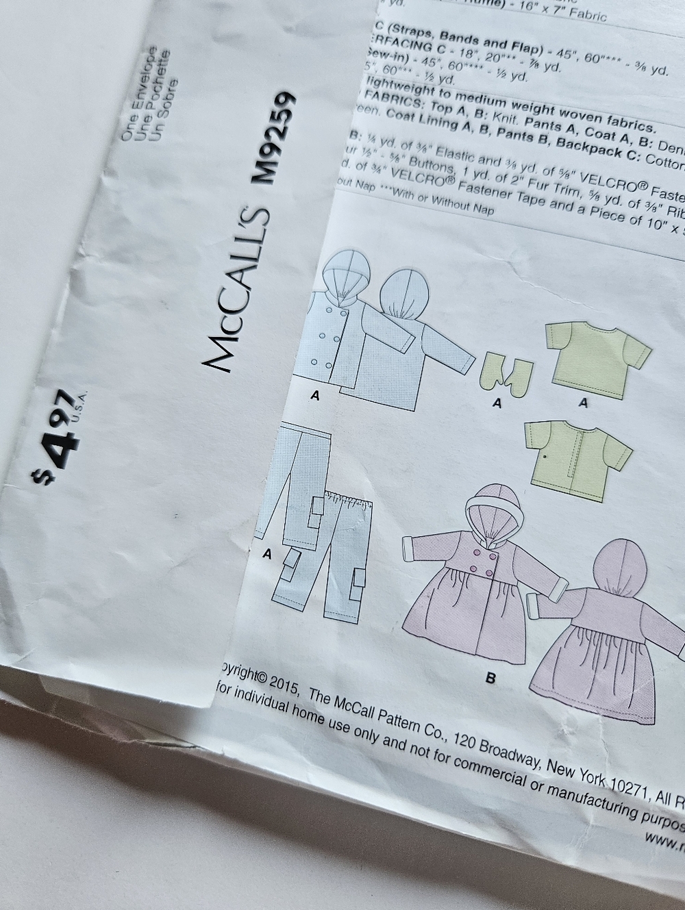 bundle of 4 NWT sewing patterns / clothes for 18" dolls including American Girl - Picture 13 of 14